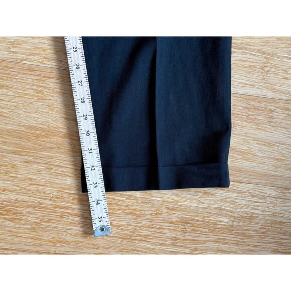 YSL Yves Saint Laurent Pour Homme Mens Trousers Black Wool Blend Cuff 38 x 34 - Picture 10 of 11